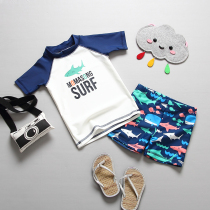 South Korea Han Fan boy baby shark swimsuit sunscreen warm childrens swimming pants suit surf suit tide