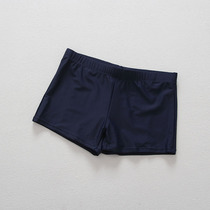  Simple hot spring fashion Korean version of simple navy blue mens boxer shorts beach swimwear mens swimming trunks