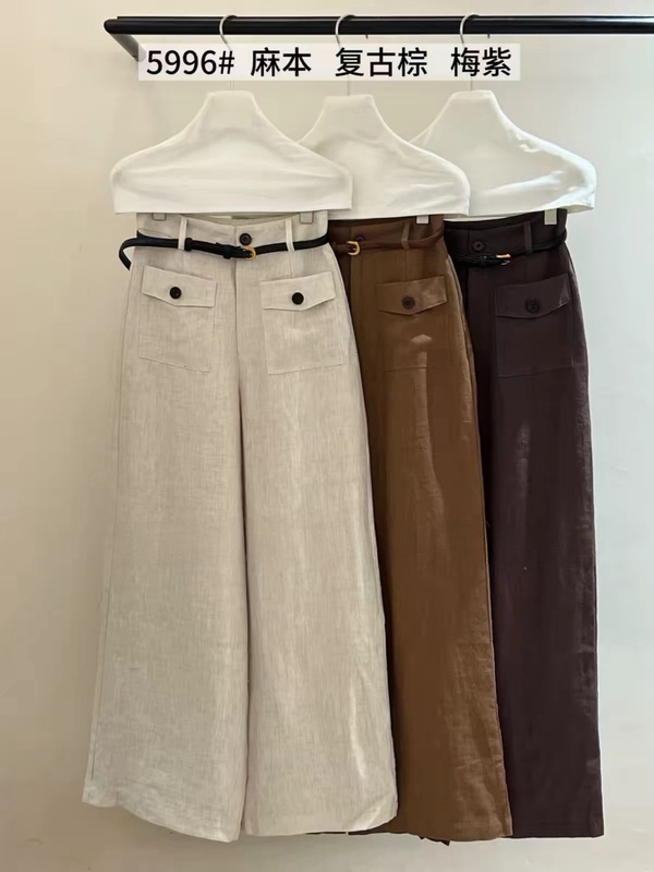 5996 Thirteen Rows Old Money Style Pocket Straight-Leg Floor-Length Pants 2026 Early Autumn New Slimming Versatile Casual Wide-Leg Pants 5996 Thirteen Rows Old Money Style Pocket Straight-Leg Floor-Length Pants 2026 Early Autumn New Slimming Versatile Casual Wide-Leg Pants