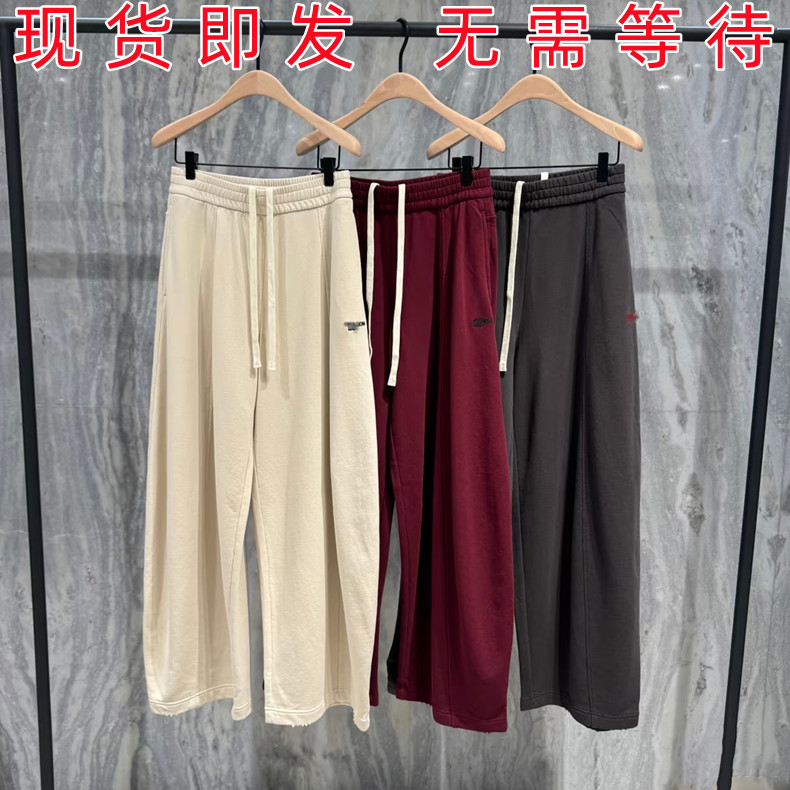 M Mojia Genuine 2026 Summer and Autumn New Elastic Waist Sports Style Cotton Loose Scimitar Pants Casual Pants Long Pants for Women