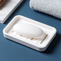 Nordic ins style home drain creative large double layer soap soap box Japanese thick toilet shelf