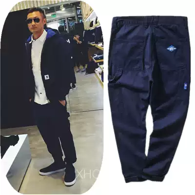 MADNESS all-match overalls men's Yu Wenle mdns tide brand casual pants velcro drawstring slim-fit trousers summer