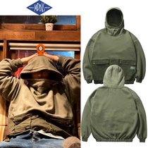 MADNESS Leisure loose Lianhood Mens Yu Wenle Chauletide MDNS print 100 lap headcoat hooded sweatshirt