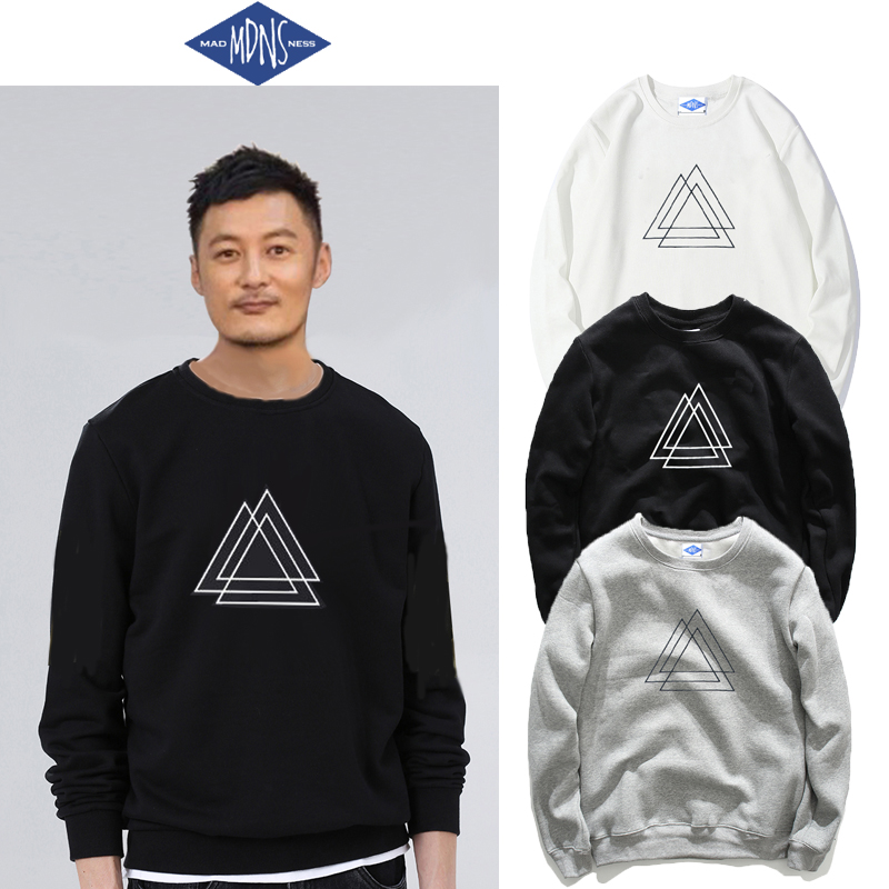 MADNESS autumn winter casual round collar jacket Yu Wenle tide card MDNS men 100 hitch headsets and velvet clothing