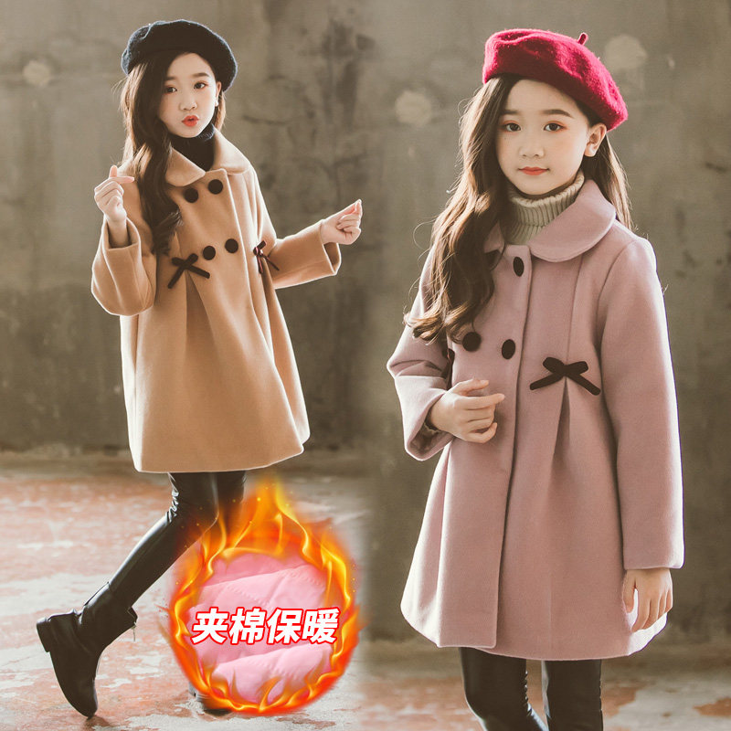 Girls' autumn and winter 2018 new CUHK children's double faces, and the Korean version of the ocean sent children thickened with fur coats