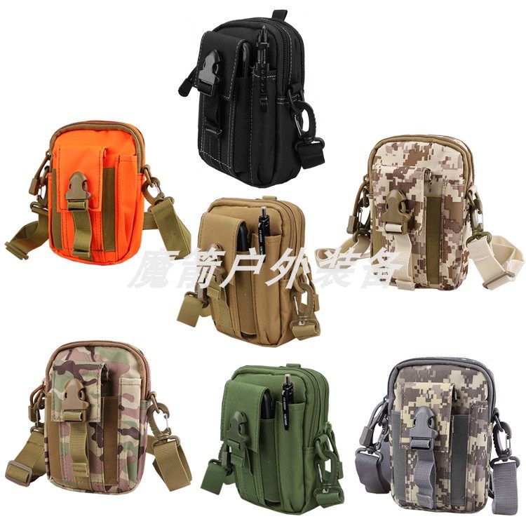 Waste Bag Men wear belt multi-functional vertical small pallet canvas practical wear resistant and splash water mini-mobile pocket