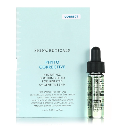 Skin ceuticals, успокаивающая восстанавливающая эссенция с экстрактом растений, 4 мл, пробник, коррекция цвета, скрывает прыщи