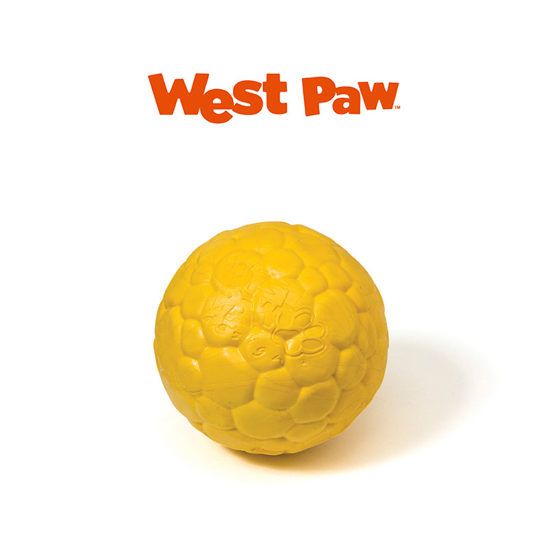 American West Paw West Paw Bubble Ball Boz Soft Bouncy Taste