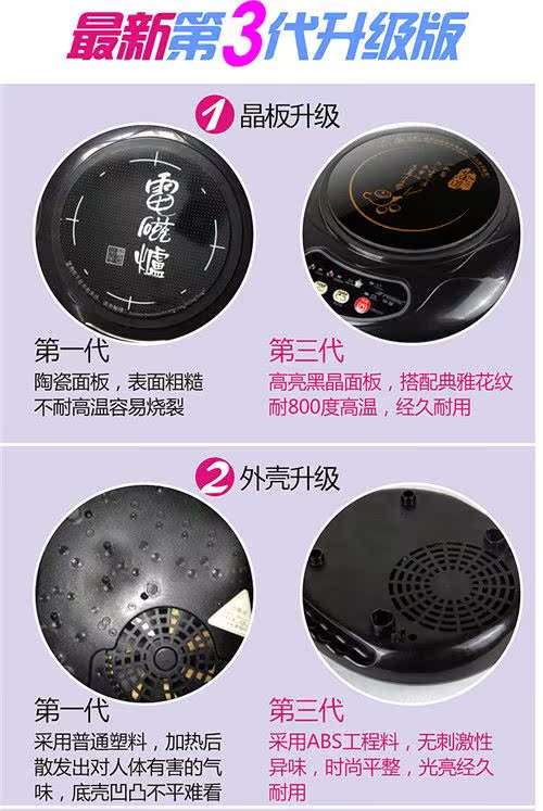 Bếp nhỏ cảm ứng Lò hơi nhỏ lửa Lò nấu trà tròn Bếp nấu sinh viên Ký túc xá hộ gia đình nấu mì 500W - Bếp cảm ứng bếp từ kangaroo