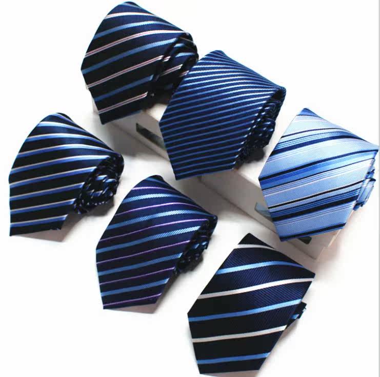 Tie Men's Business Casual Professional Tie Polyester Fiber Silk Arrow Jacquard Striped Tie