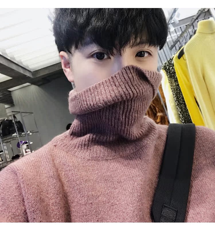 WENGNA 4 màu Lựa chọn mùa đông Áo len cao cổ màu hỗn hợp thời trang nam cao cấp