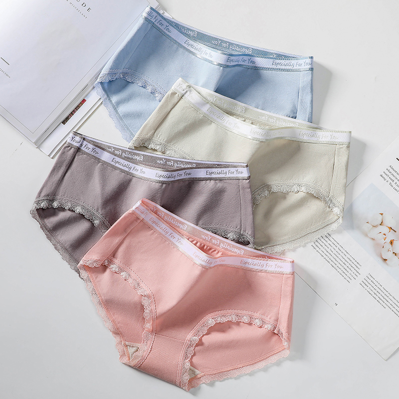 Nam Cực womens đồ lót nữ cotton hoàn toàn thoải mái ai cỏ kháng khuẩn cỏ giữa eo cô gái dễ thương ngày bông quần tam giác