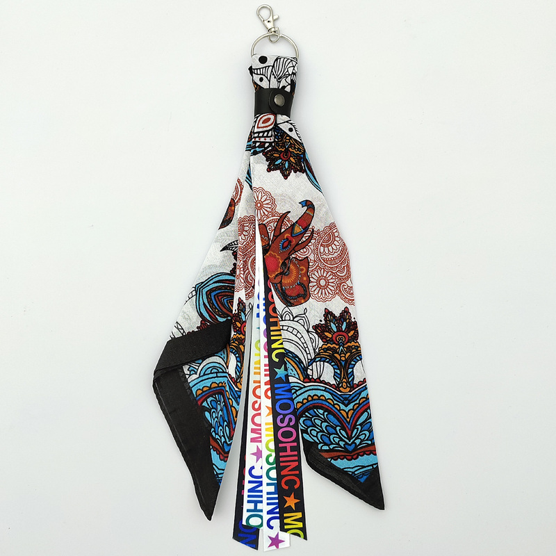 Elephant Scarf Ribbon Paisley Scarf Pants Accessory Hip-Hop Trendy Pants Scarf Bag Decoration Motorcycle Retro Ribbon
