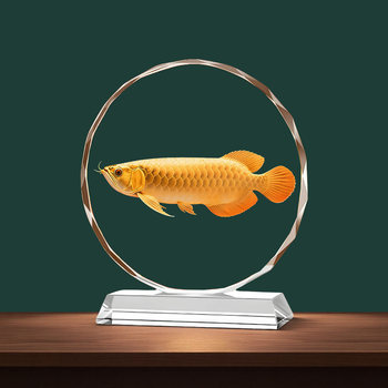 Lucky arowana crystal ornaments living room decoration tv wine cabinet furnishings home accessories store opening ceremony table
