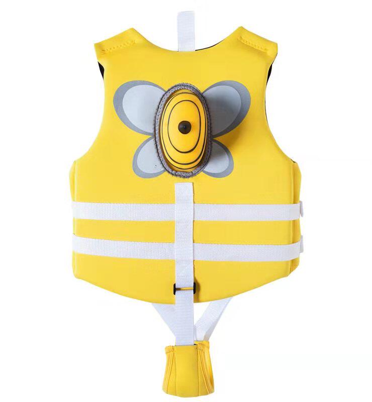 Life Jackets Children Ins Nets Red Little Honeybee Learning Swim Send Arm Collar Male And Female Close-fitting Buoyancy Vest FLUYD