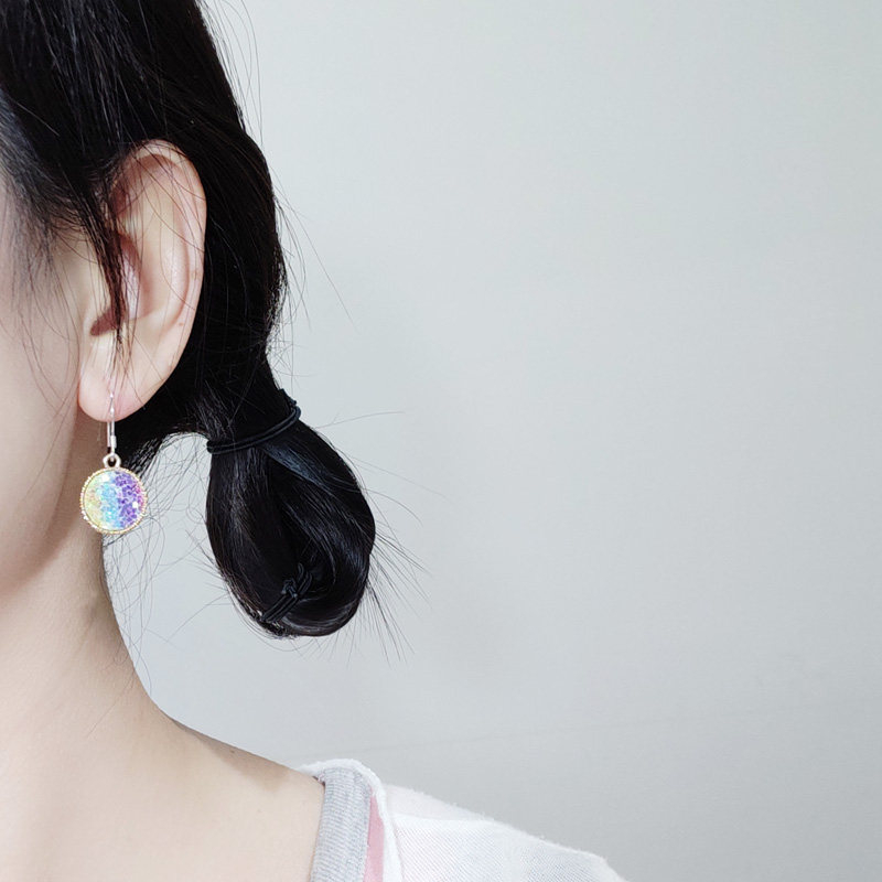 Years Remain Dream Rainbow Girl Hearts Pure Silver Geometric Earrings Woman S925 Silver 100 Hitch Personality Minimalist Ear Accessories