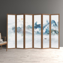 Screen partition wall covers home simple modern decoration Chinese living room office Hotel solid wood mobile folding