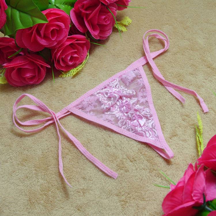 Sexy Ladies Đồ lót Đinh tán Tie Tulle Quần lót phối cảnh Thong ST7112 quần lót nam nữ gợi cảm nhất