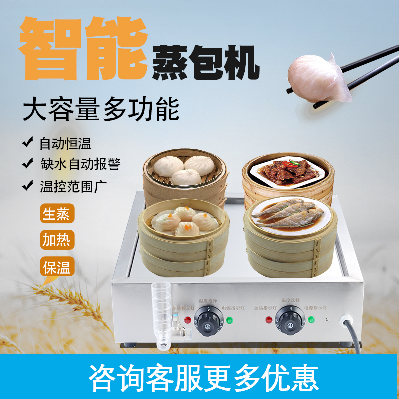 Steaming buns oven commercial steaming buns machine four-hole electric steaming oven insulation frozen buns small cage buns steamer desktop steaming buns cabinet