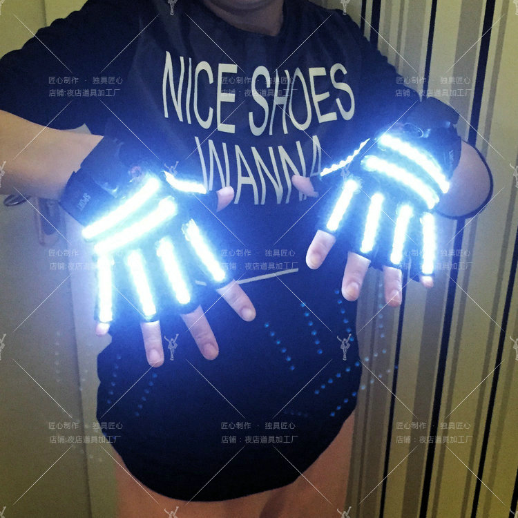 LED luminous glove LED luminous performance clothing laser glasses glove laser to perform fluorescent clothes