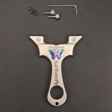 Высокоточная дорожная олимпийская рогатка из нержавеющей стали с бабочкой с плоскими резинками, новая коллекция