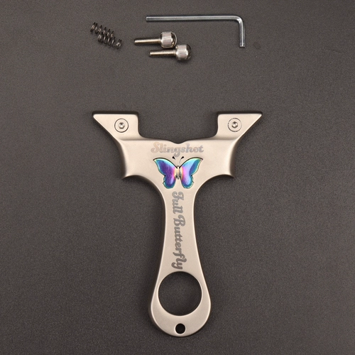 Высокоточная дорожная олимпийская рогатка из нержавеющей стали с бабочкой с плоскими резинками, новая коллекция