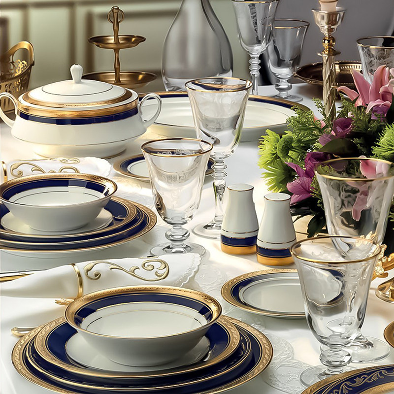 Japan's Noritake Crestwood Cobalt Household Western-Style Tableware, High-End Gift-Giving Authentic Product