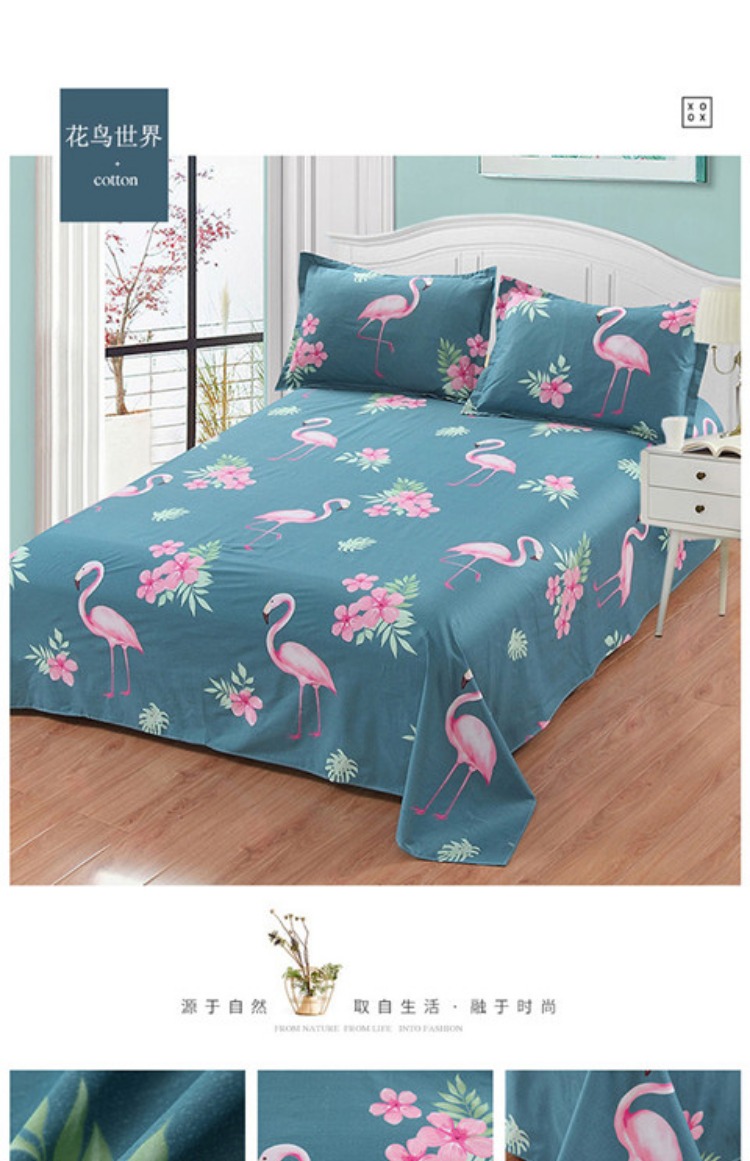 Tấm da báo màu hồng đơn mảnh 100% cotton 1,5 m 1,8m giường mùa hè đôi màu hồng chăn ga giường everon giảm giá