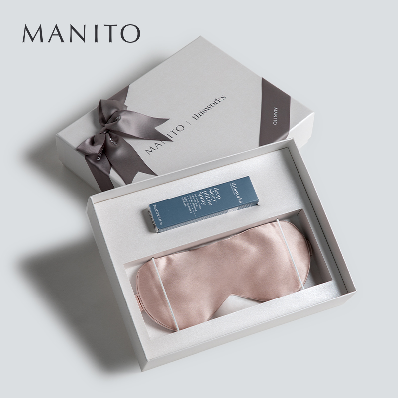 MANITO x This works Sleep Gift Box Autumn Winter Real Silk Blindfold Silk Sleep Blindfold