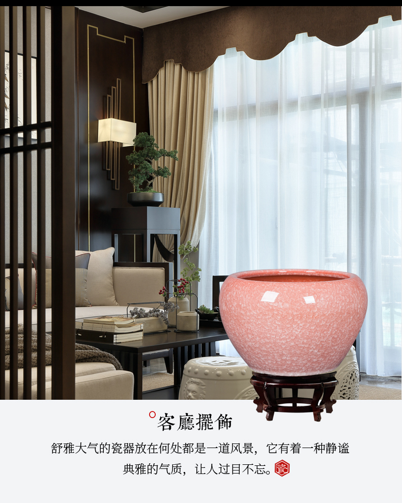 Crack in jingdezhen ceramics glaze up furnishing articles creative new sitting room porch rich ancient frame of Chinese style household ornaments