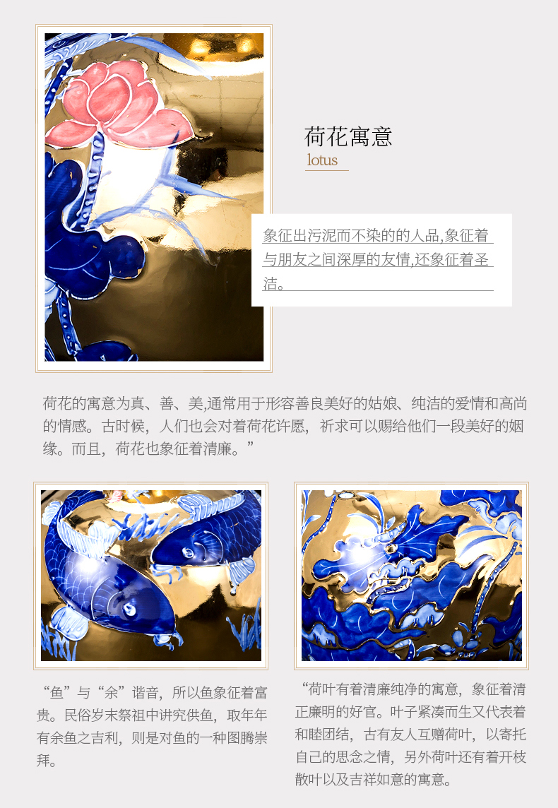 End of jingdezhen ceramic vase furnishing articles of Chinese style restoring ancient ways gold colored enamel years rich ancient frame than sitting room adornment