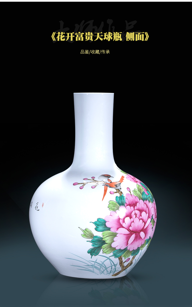 The Master of jingdezhen ceramics hand - made blooming flowers vase sitting room adornment study porch furnishing articles of handicraft