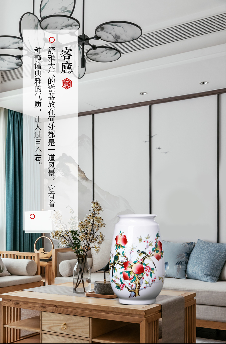 Jingdezhen ceramics dried flowers floret bottle of flower arranging living room TV cabinet rich ancient frame of Chinese style household adornment furnishing articles