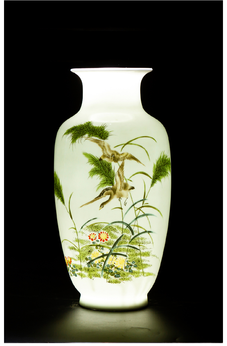 Jingdezhen ceramic vase furnishing articles of new Chinese style restoring ancient ways is thin body sitting room that occupy the home rich ancient frame flower arranging decoration arts and crafts