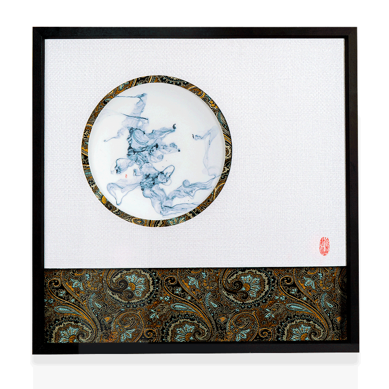 Jingdezhen ceramic painting pure hand draw new Chinese style household porcelain plate with box painter in the sitting room porch decoration paintings