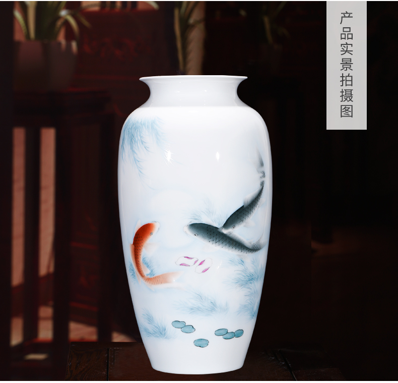 Jingdezhen ceramics famous hand - made vases, flower arrangement for years more Chinese style home sitting room adornment is placed