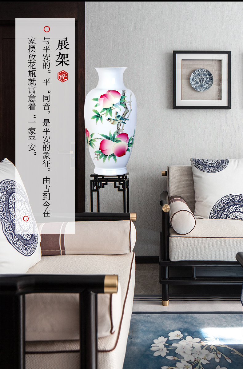 The Master of jingdezhen ceramics thin foetus enamel vase hand - made the sitting room porch decoration of Chinese style household business gifts