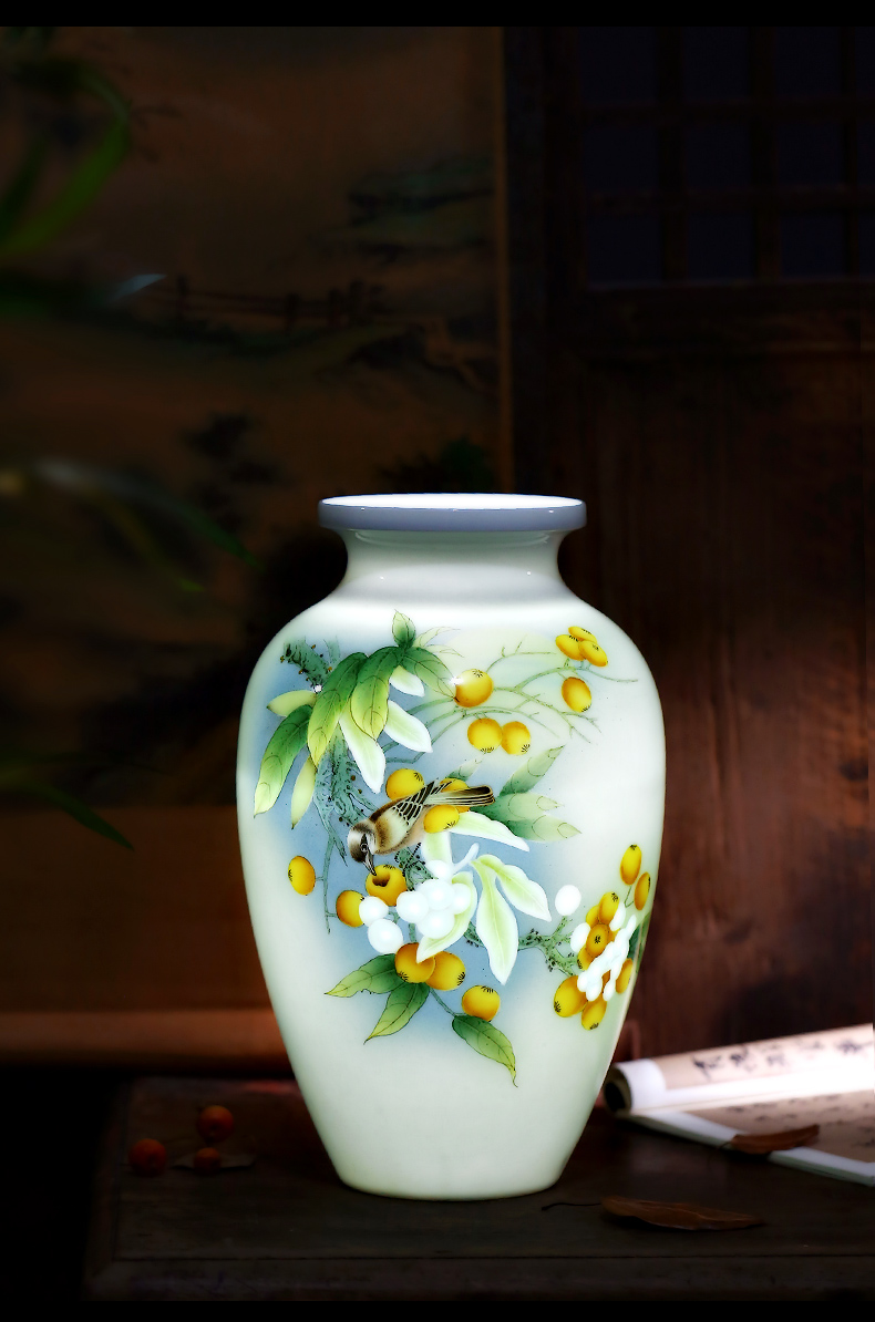 The Master of jingdezhen ceramics hand - made Louvre XiangYuan thin foetus vase home rich ancient frame sitting room adornment is placed