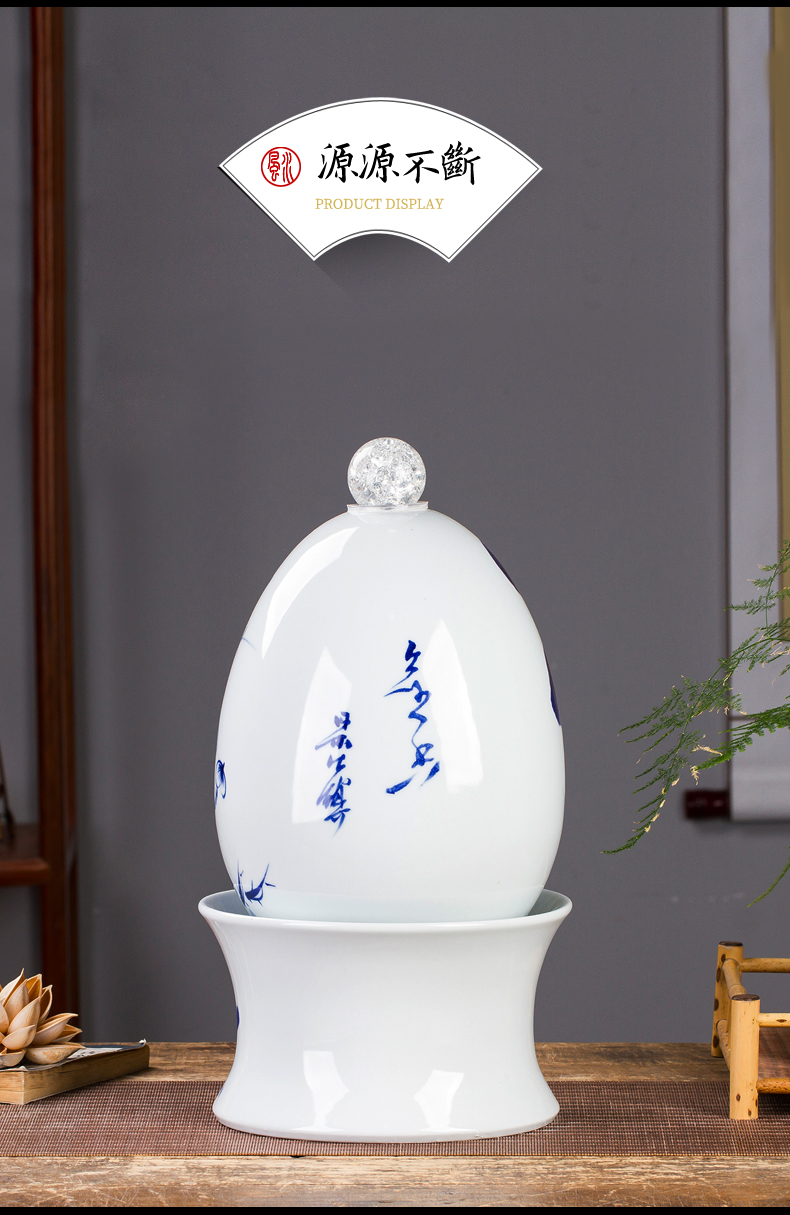 Jingdezhen ceramics creative hand - made water fountain humidifier sitting room feng shui soft outfit home furnishing articles