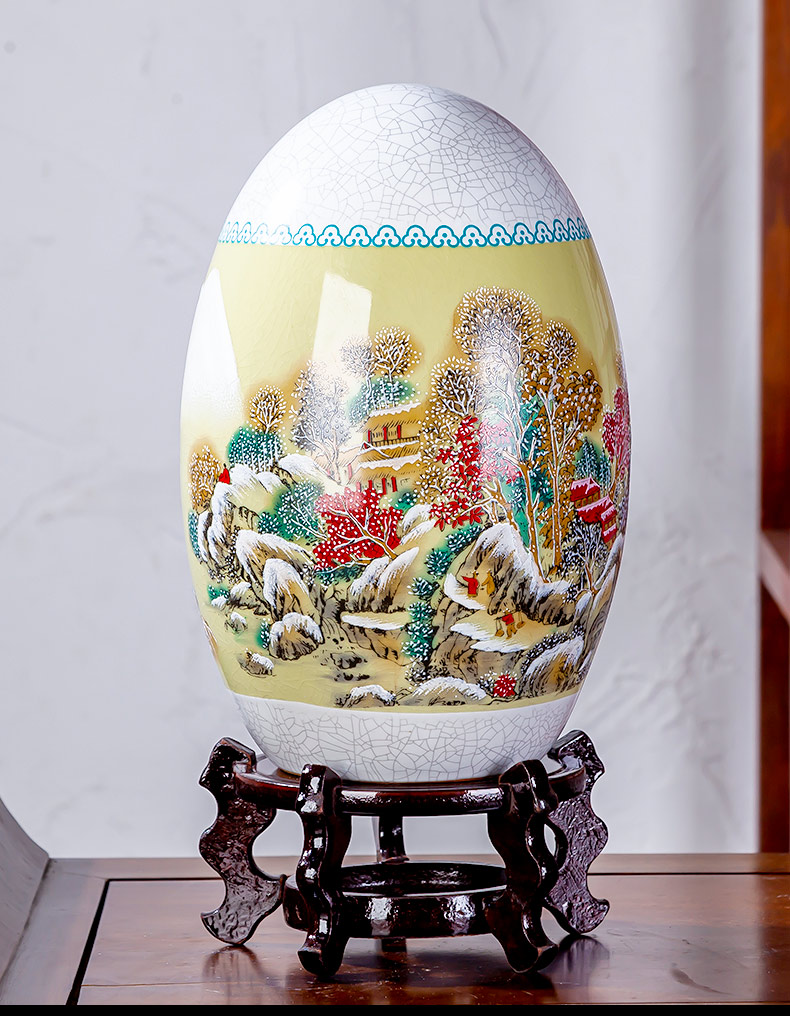 Jingdezhen ceramics large vases, three - piece suit Chinese style household flower arrangement sitting room adornment is placed a thriving business