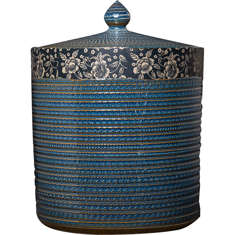 Jingdezhen ceramic tea pot seal the receive storage tank spiral caddy fixings household show caddy fixings