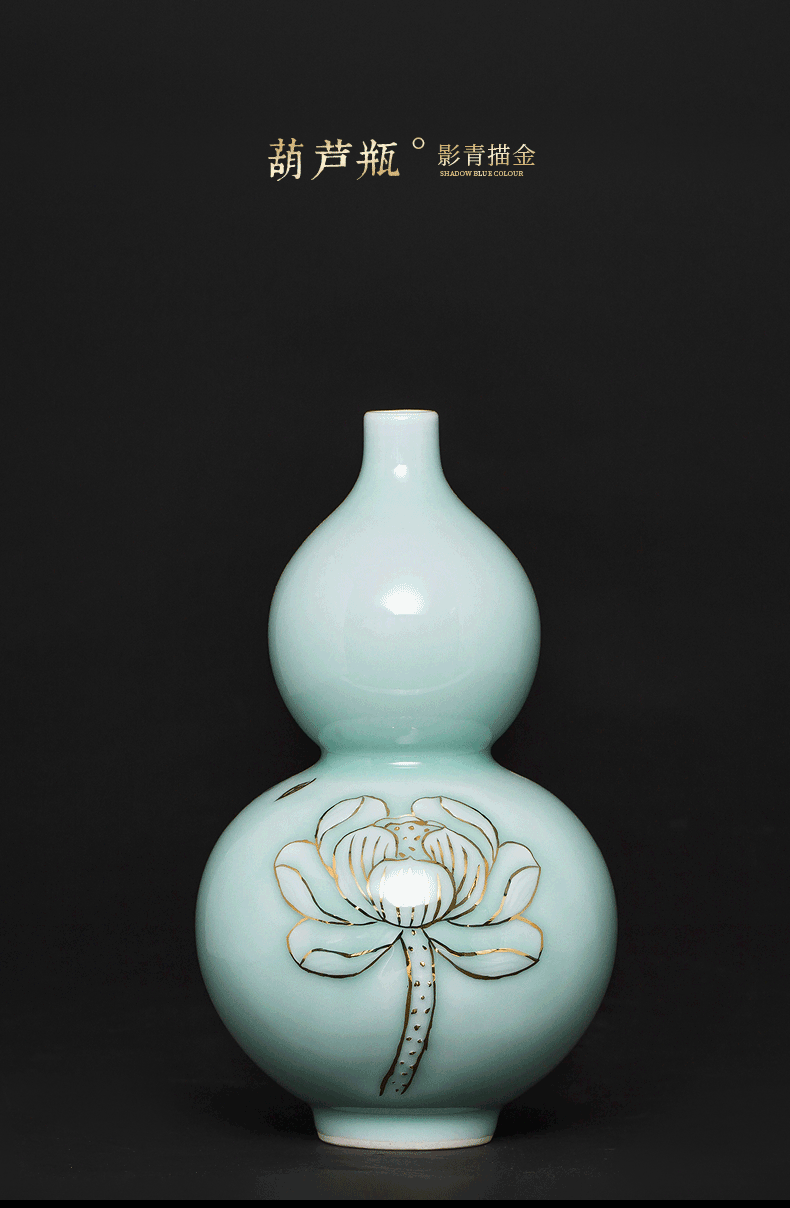 Jingdezhen ceramics hand - made ears fuels the lotus flower bottle rich ancient frame TV ark, sitting room adornment is placed