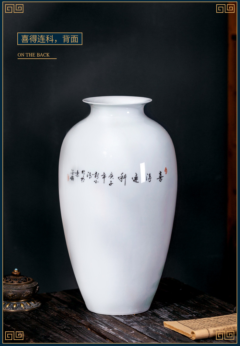 Jingdezhen ceramic vase penjing masters of new Chinese style rich ancient frame hand - made thin foetus household the sitting room porch decoration