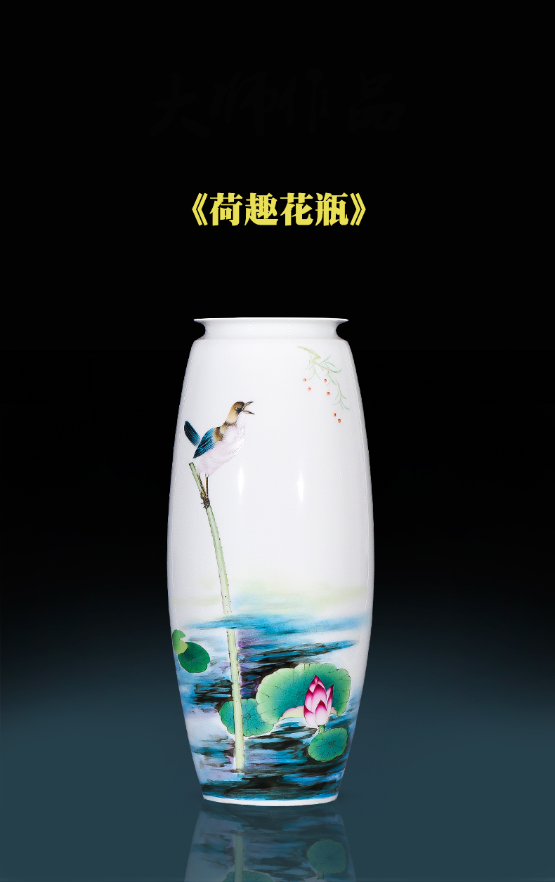 Jingdezhen ceramics by furnishing articles hand - made vases, flower arranging new Chinese style household ladder sitting room adornment