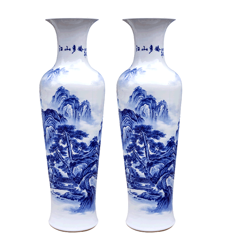 Jingdezhen ceramic vase hand - made porcelain jiangshan much charming Chinese style living room office furnishing articles hotel opening gifts
