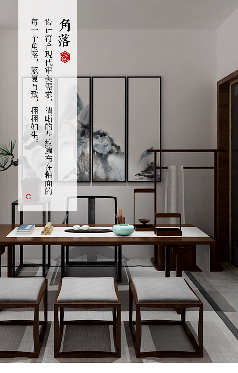 Jingdezhen ceramic fuels the ashtray household of Chinese style living room office copy of fly ash creative move trend