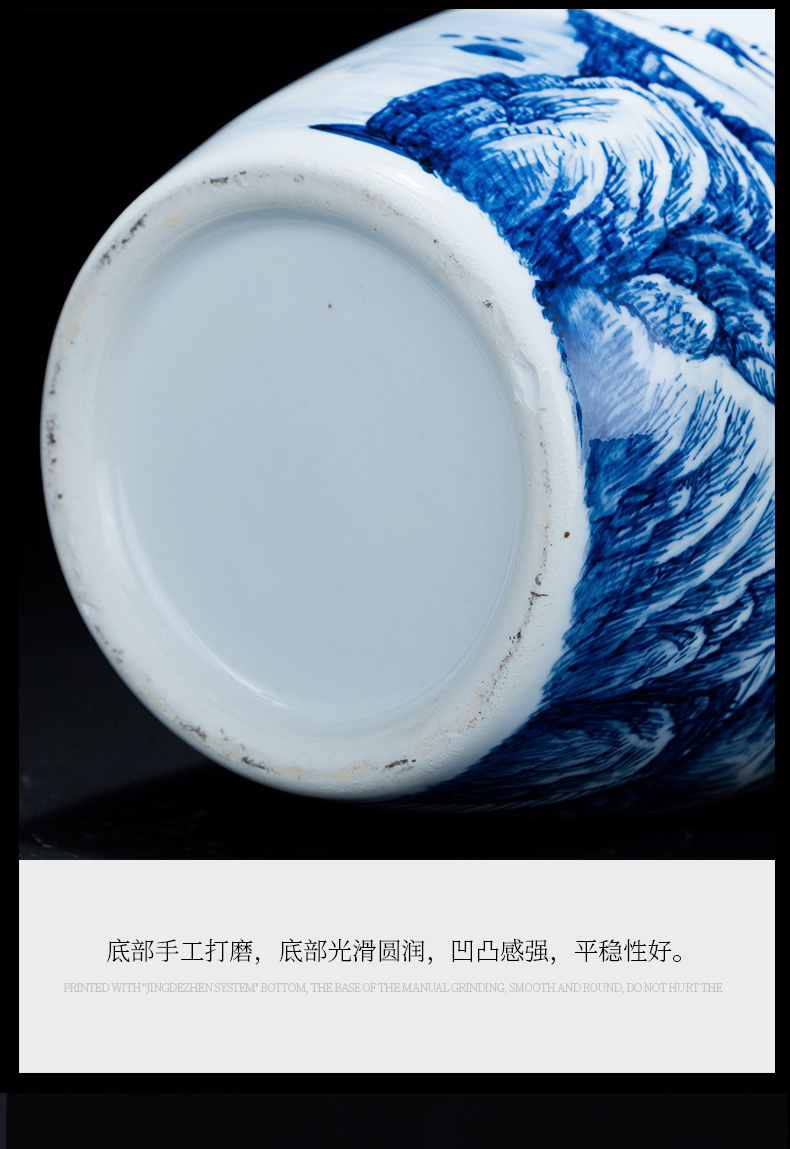 Jingdezhen ceramics hand - made porcelain bottle of archaize sitting room of Chinese style household rich ancient frame trinket flower arranging furnishing articles