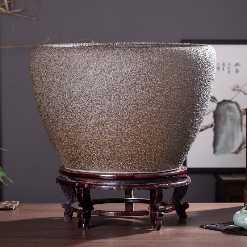 Jingdezhen ceramic checking out sharply glaze up tank large goldfish bowl lotus basin bowl lotus lotus cylinder cylinder tortoise