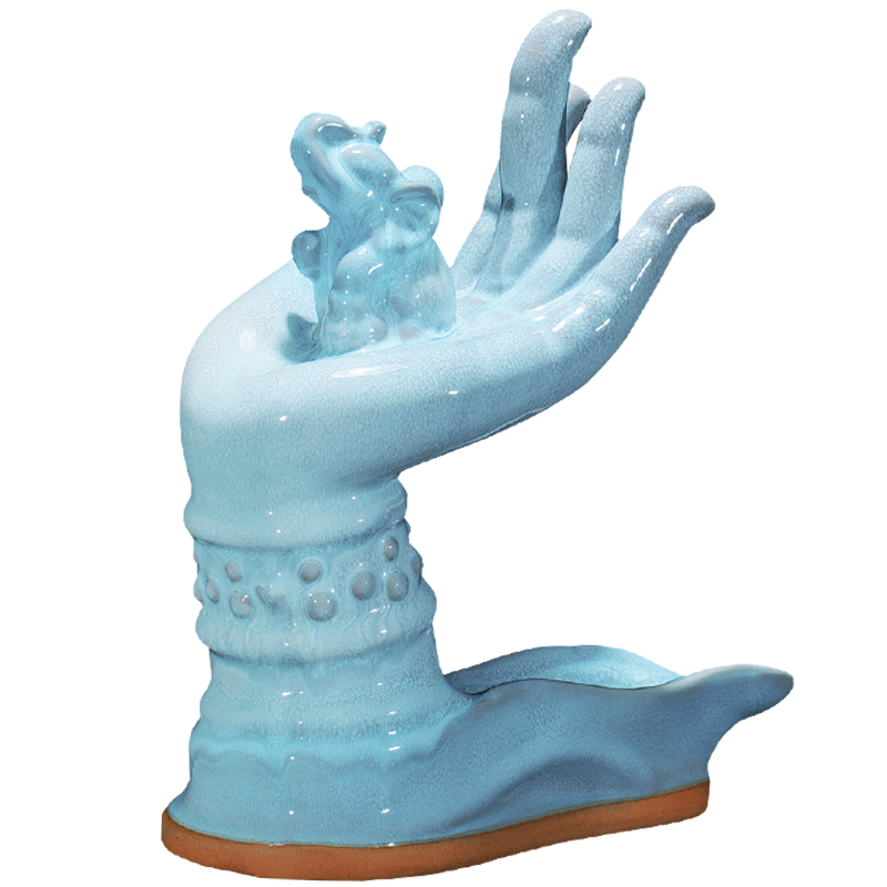 Jingdezhen ceramics furnishing articles bergamot satisfied after classical Chinese style household adornment rich ancient frame handicraft sitting room