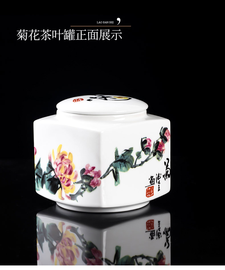 Jingdezhen ceramic tea pot seal pot small home sitting room office Chinese famous by patterns by hand